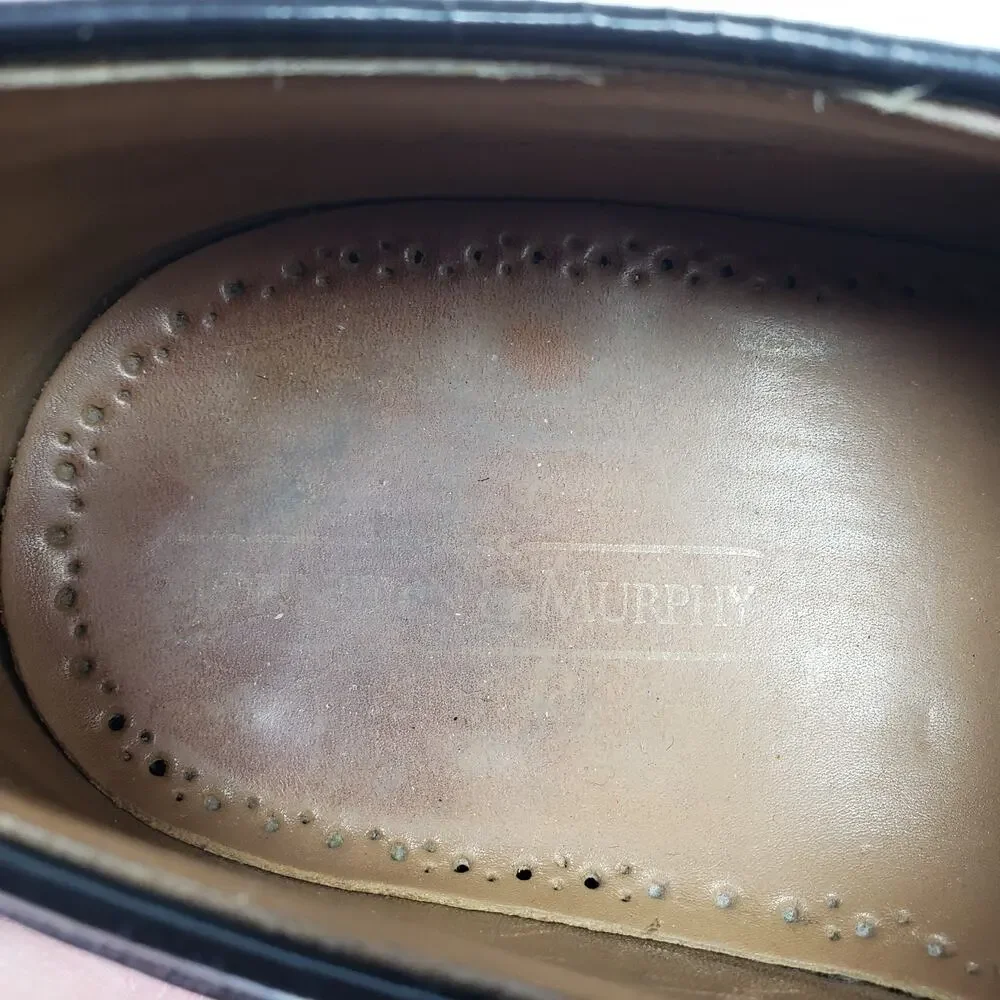 Johnson Murphy Mens Size 11 Optima Burgundy Leather Formal Dress Wingtip Shoes